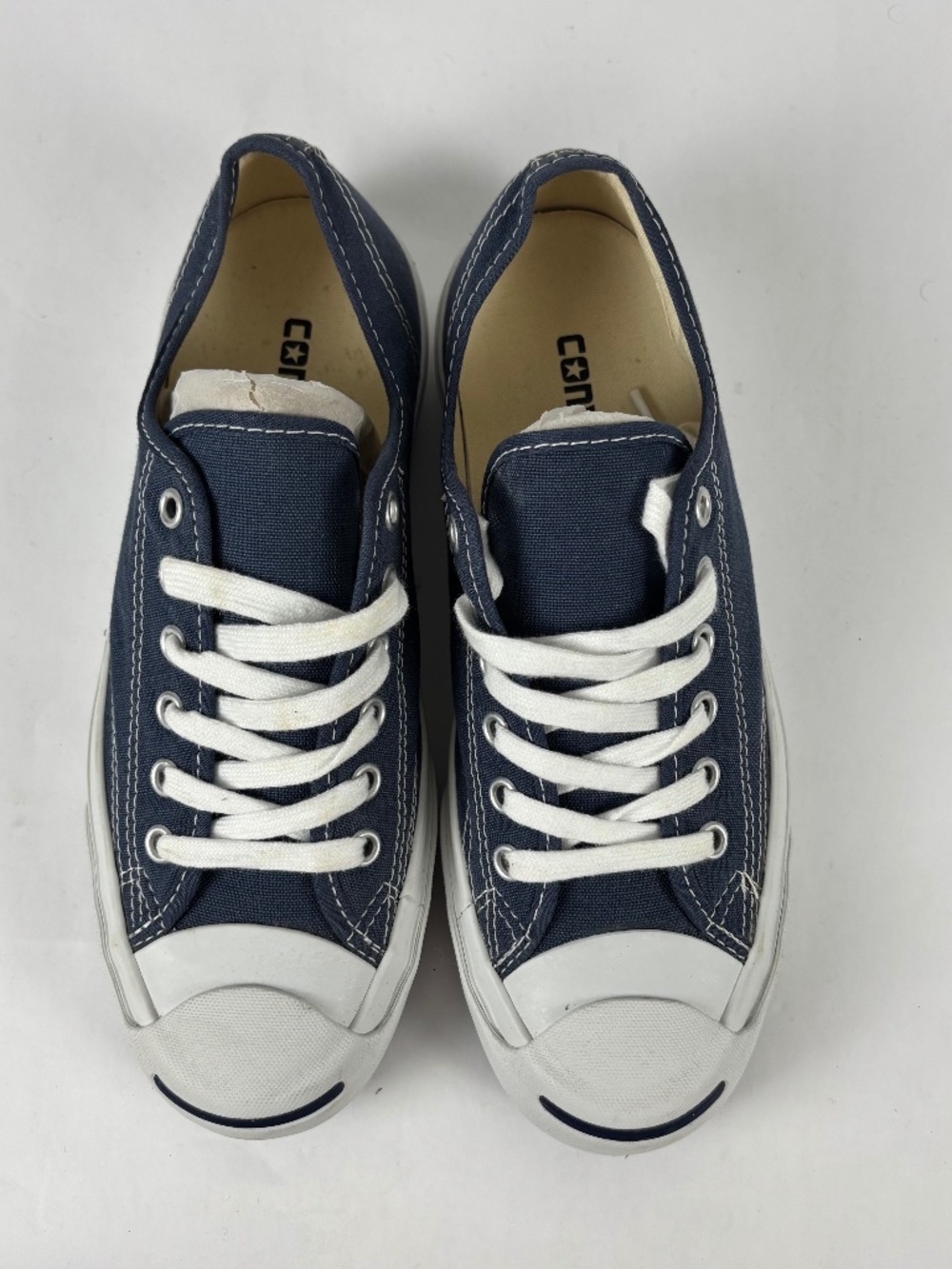 Converse, Jack Purcell, Size 6 M/7.5 W, Shoes/Sneakers, White Laces, Blue Canvas